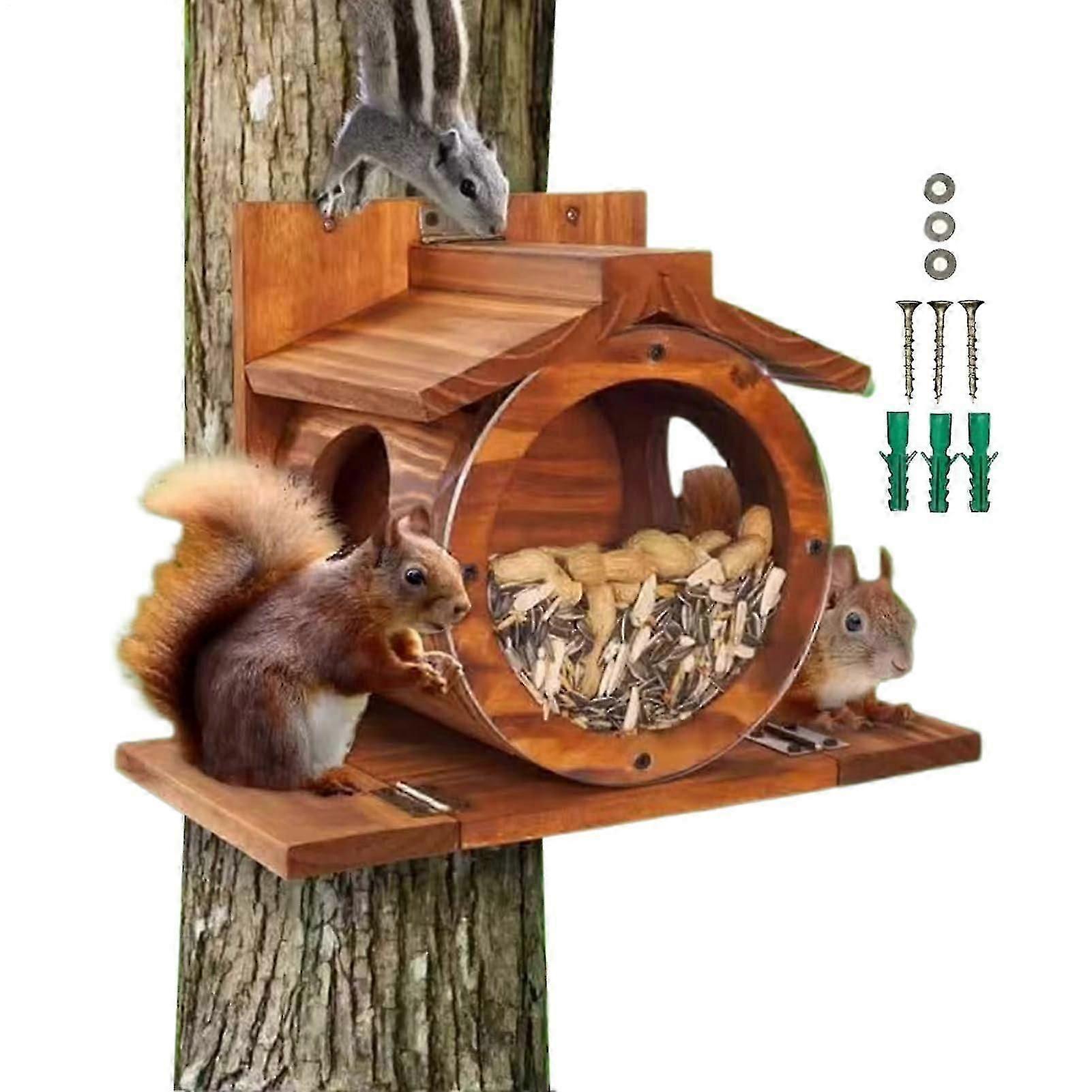Weatherproof Squirrel Feeder with Ventilation for Nuts & Corn