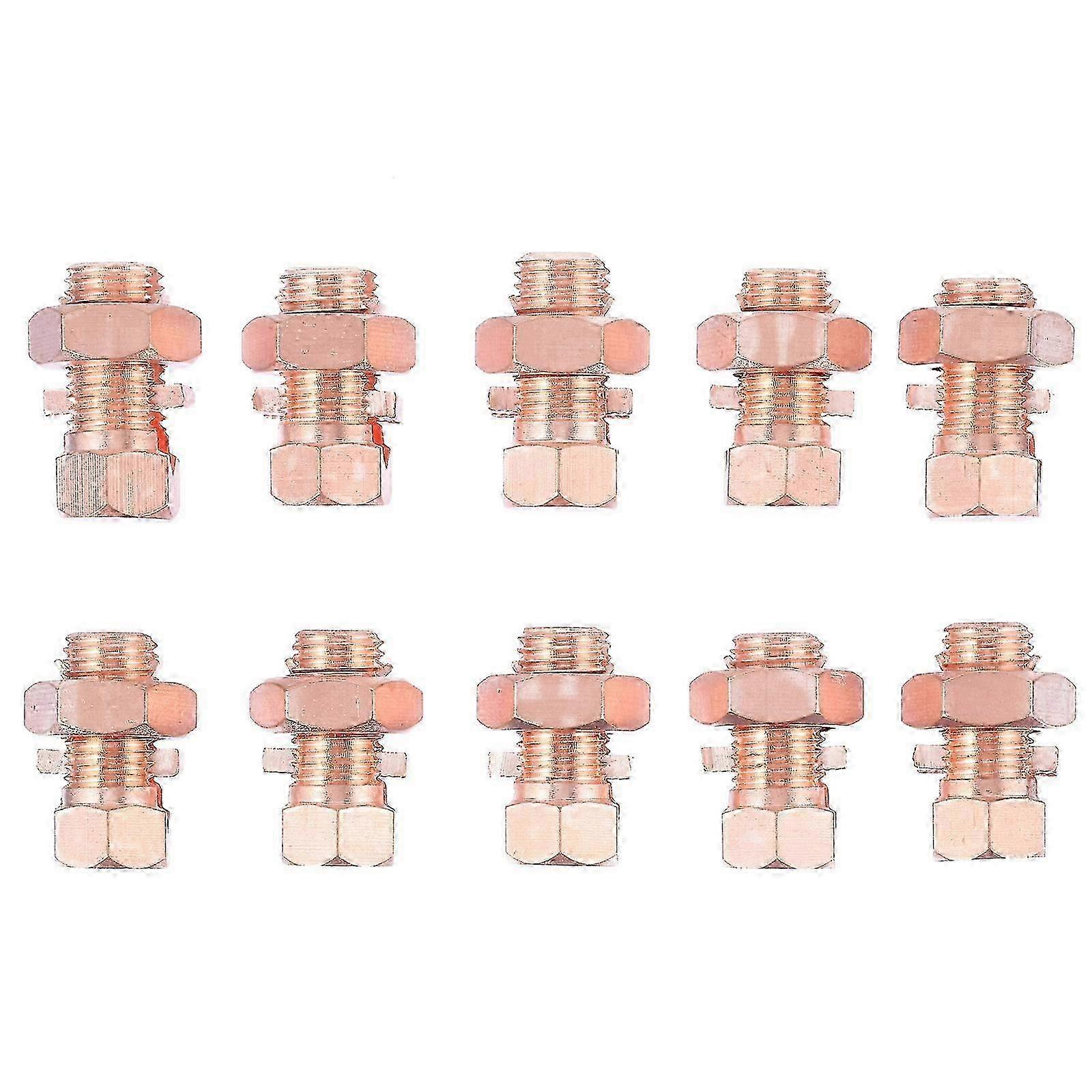 10pcs Split Bolt Connector, Practical Grounding Split Bolt with Superior Strength