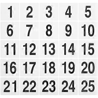 Lot de 25 numéros de table de restaurant, numéros de table de tente, panneaux de réservation de places assises pour les invités