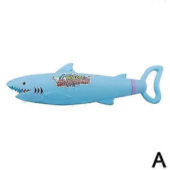Pistola de água de brinquedo em formato de tubarão, ideal para crianças brincarem na praia e na piscina no verão.