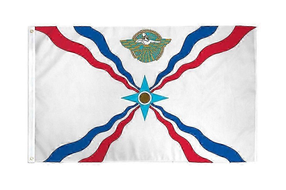 Assyrien-Flagge, Messing, farbecht, XM 809