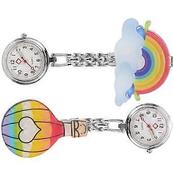 Nurse Watch Professional Clip-on Pocket Watch 2Pcs Medical Supply