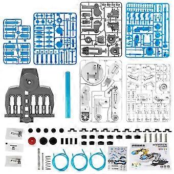 DIY Assembly Hydraulic Robot Arm Kit Children Hydraulic Mechanical Arm Toy Scientific Experiment Blue