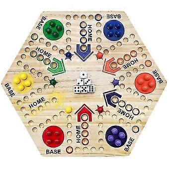 Jogo de tabuleiro Ludo 4 Pessoa 6 Pessoa Track Board Party Jogo de Madeira Jogo de Madeira