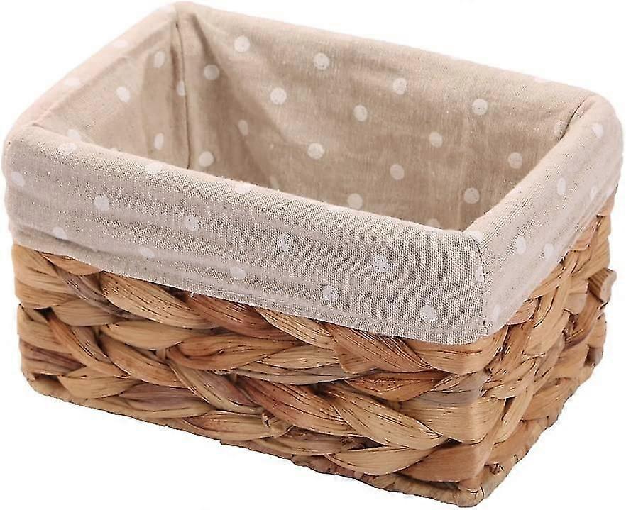 Rectangular Wicker Storage Container, Organizer Box, Art & Craft (small)