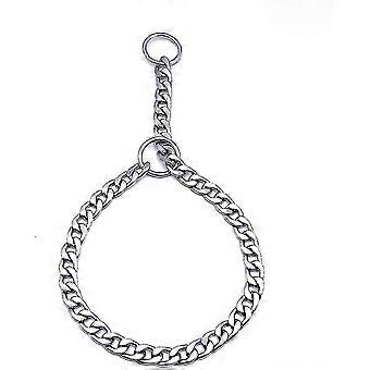 Solid Iron Dog Collar Metal Chain Adjustable Large Dog Pet Training Collar