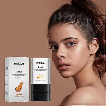 Multi-Effect Brightening Foundation Stick, Portable Twist Up Concealer Balm With Light Medium Dark Tones