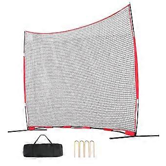 Barricade Backstop Net, 16x10 ft Ball Sports Barrier Netting, tragbare Übungsausrüstung mit Tragetasche