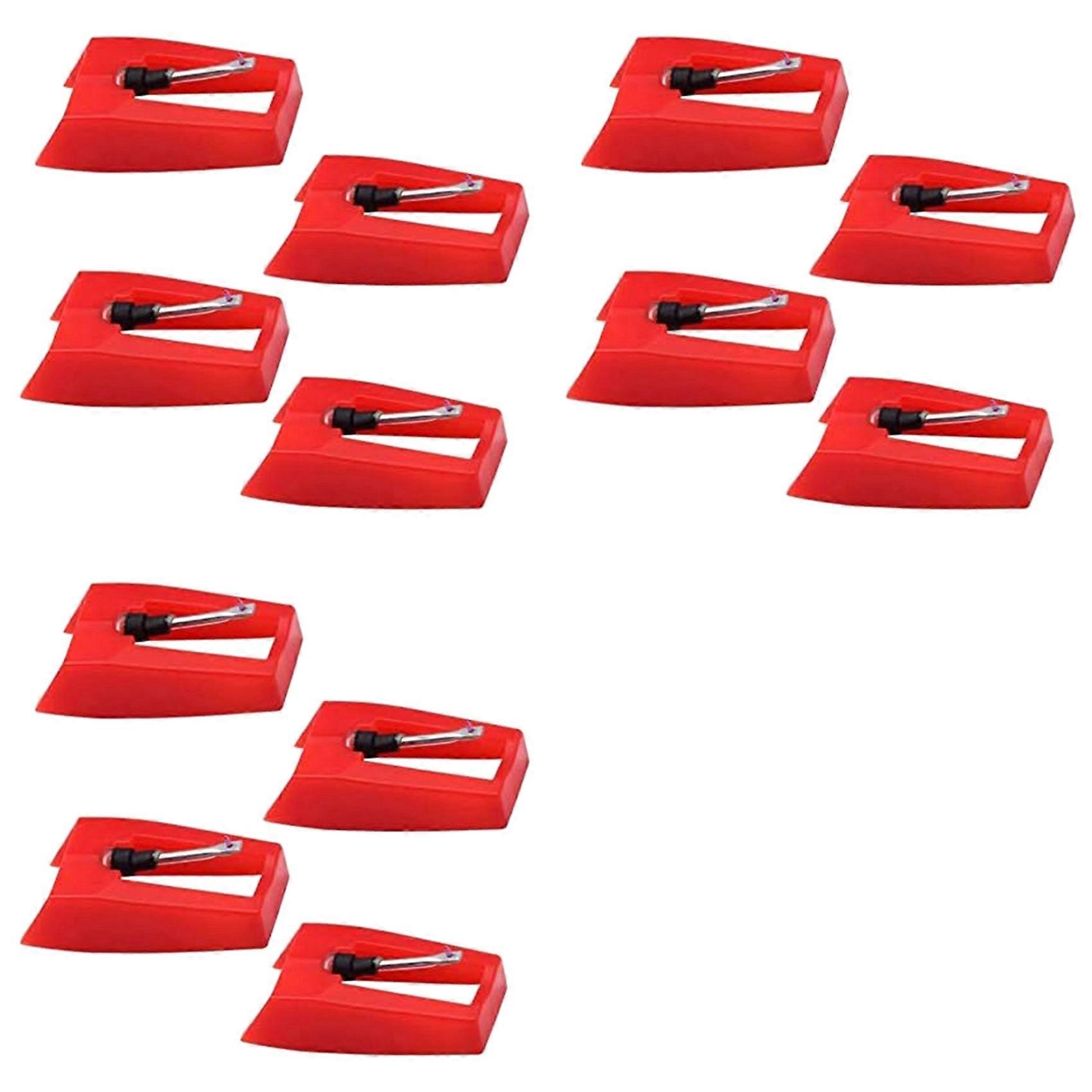12 Pack Ruby Record Player Needle Turntable Stylus Replacement Gramophone Vinyl Record Player Stylus