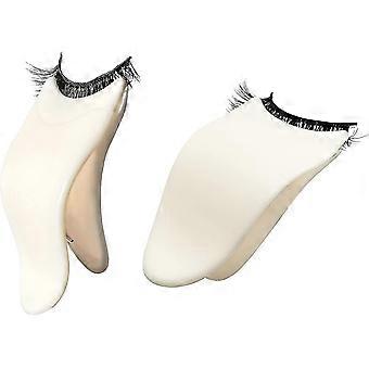 2 pezzi ciglia applicatore strumento ciglia clip applicatore per indossare ciglia finte strumenti di trucco pinzette ciglia gemme compagno