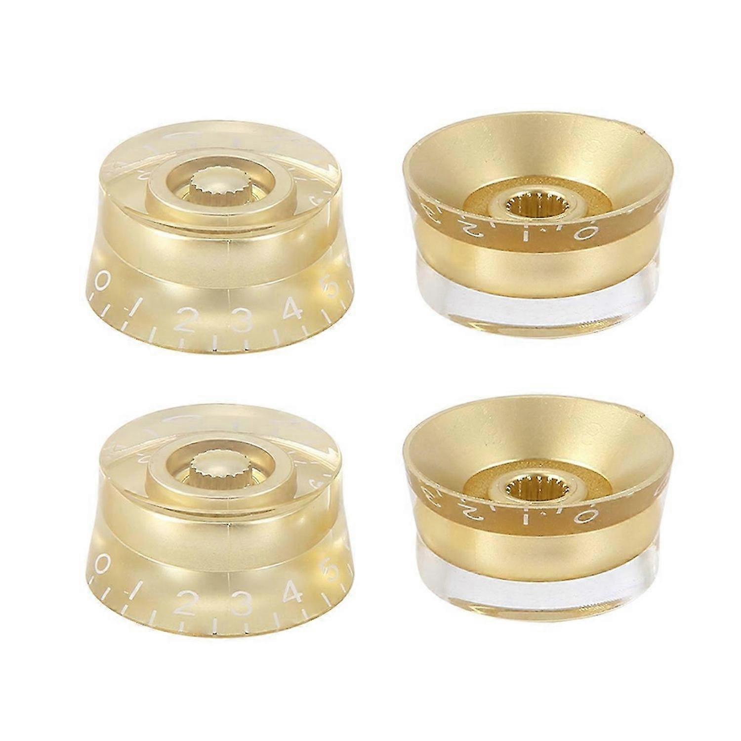 Electric Guitar Control Speed Knobs for LP Knob Parts Replacement Gold 4 Pcs
