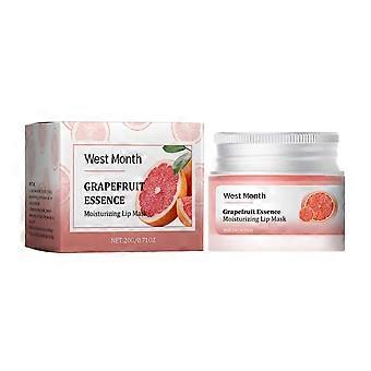 Feuchtigkeitsspendende Lippenmaske reinigt abgestorbene Hautstellen an den Lippen und spendet Feuchtigkeit für die Lippen. Tägliche Pflege pflegt weiche Lippen. Feuchtigkeitsspendende Lippenmaske mit Grapefruit-Motiv, 20 g