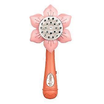 Sunflower Shape Electric Bubble Blower Toy Portable Bubble Wand Toy