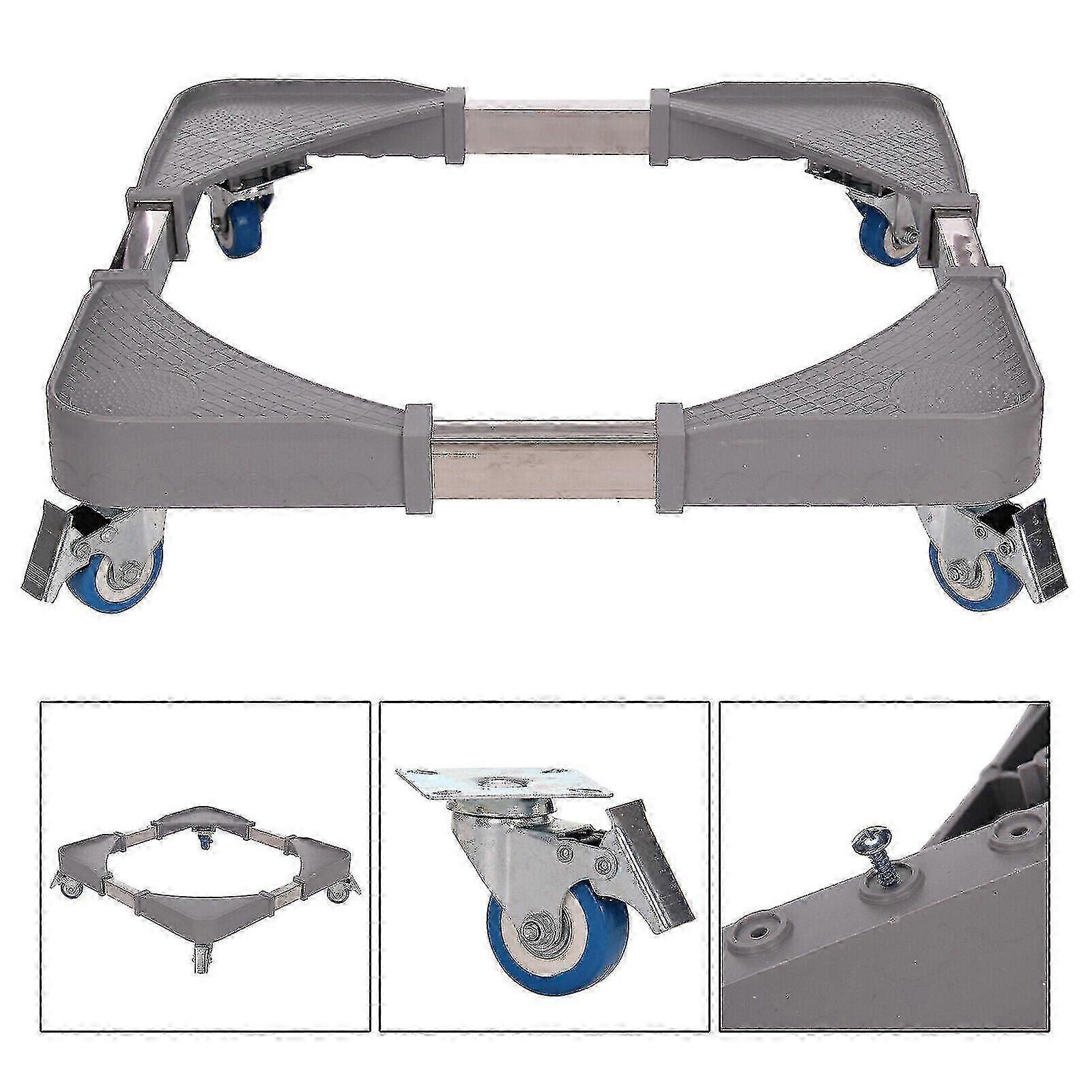 Adjustable Fridge Trolley Wheels Washing Machine Base Roller Stand 4 Castor
