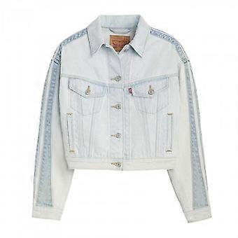 Levis Womens/Ladies Striped Cotton Denim Trucker Jacket