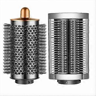 Firm Smoothing Brush and Large Round Brush Attachment Accessories Compatible with HS05, HS01