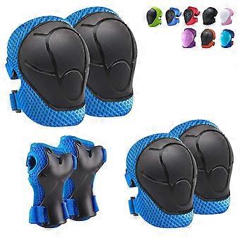 3 in 1 per pattinaggio ciclismo a rotelle, ginocchiere blu per bambini di età compresa tra 2 e 6 anni Ginocchiere e gomitiere per bambini Set di protezioni Ginocchiere