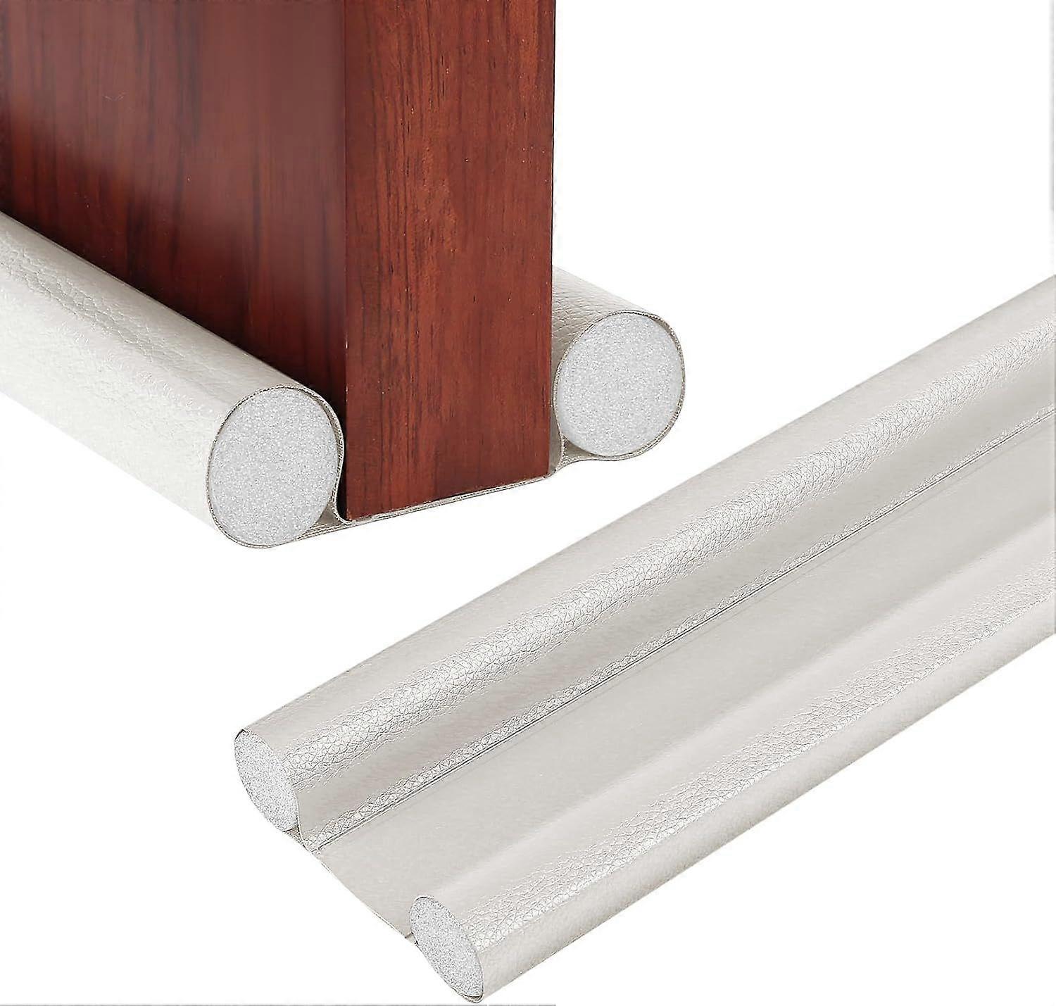 Double Door Draught Excluder, 96 cm Adjustable Under Door Draft Stopper