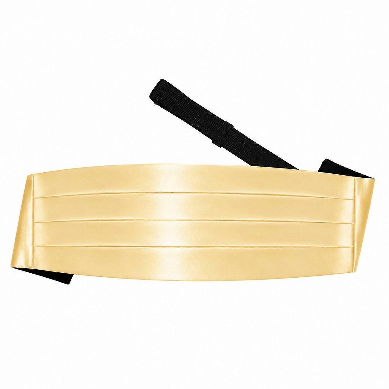 Pale Yellow Plain Satin Cummerbund