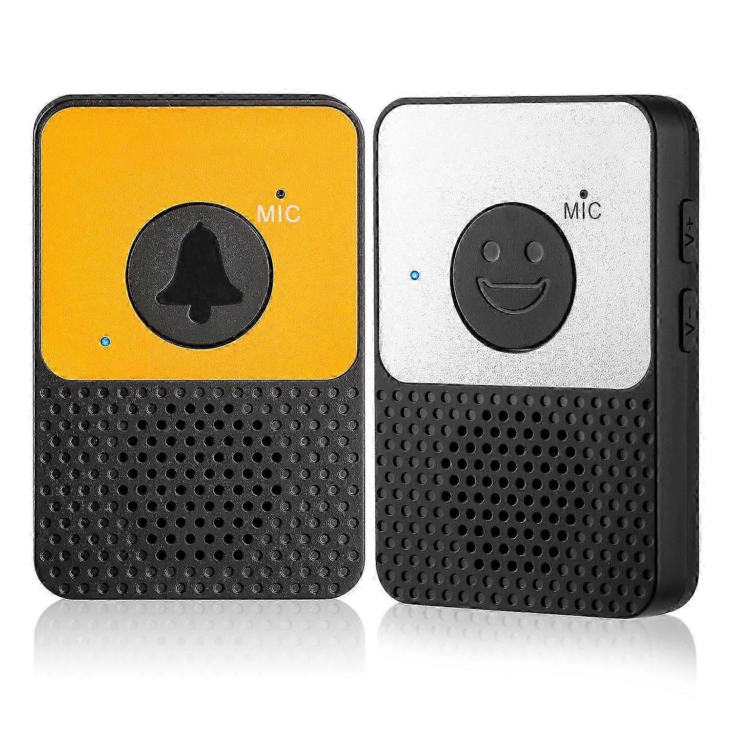 Wireless Two Way Intercom Doorbell, Volume Adjustable, Long Range, Compact Design