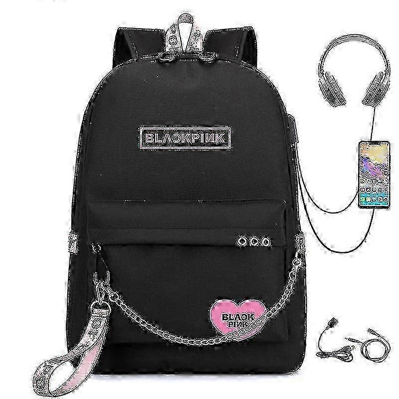 Blackpink Backpack Usb Rechargeable Backpack Student School Bag