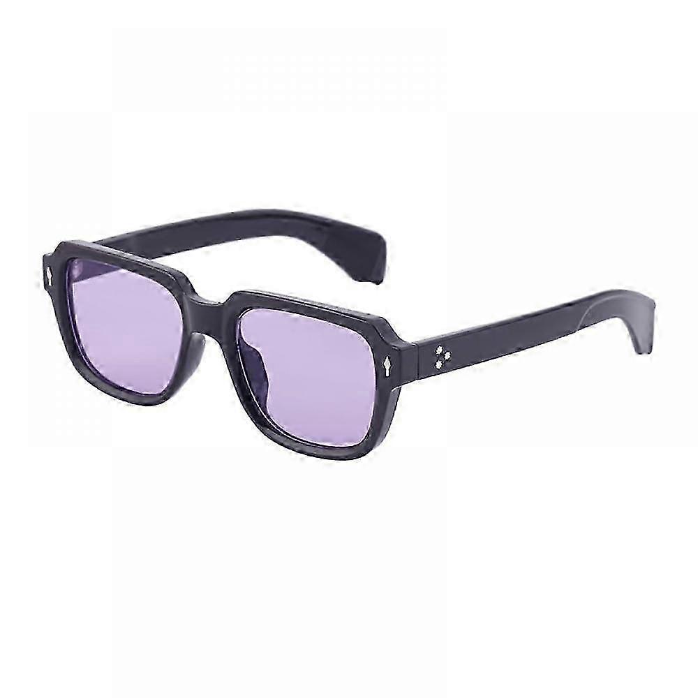 Womens Retro Rectangle Wide Frame Square Sunglasses