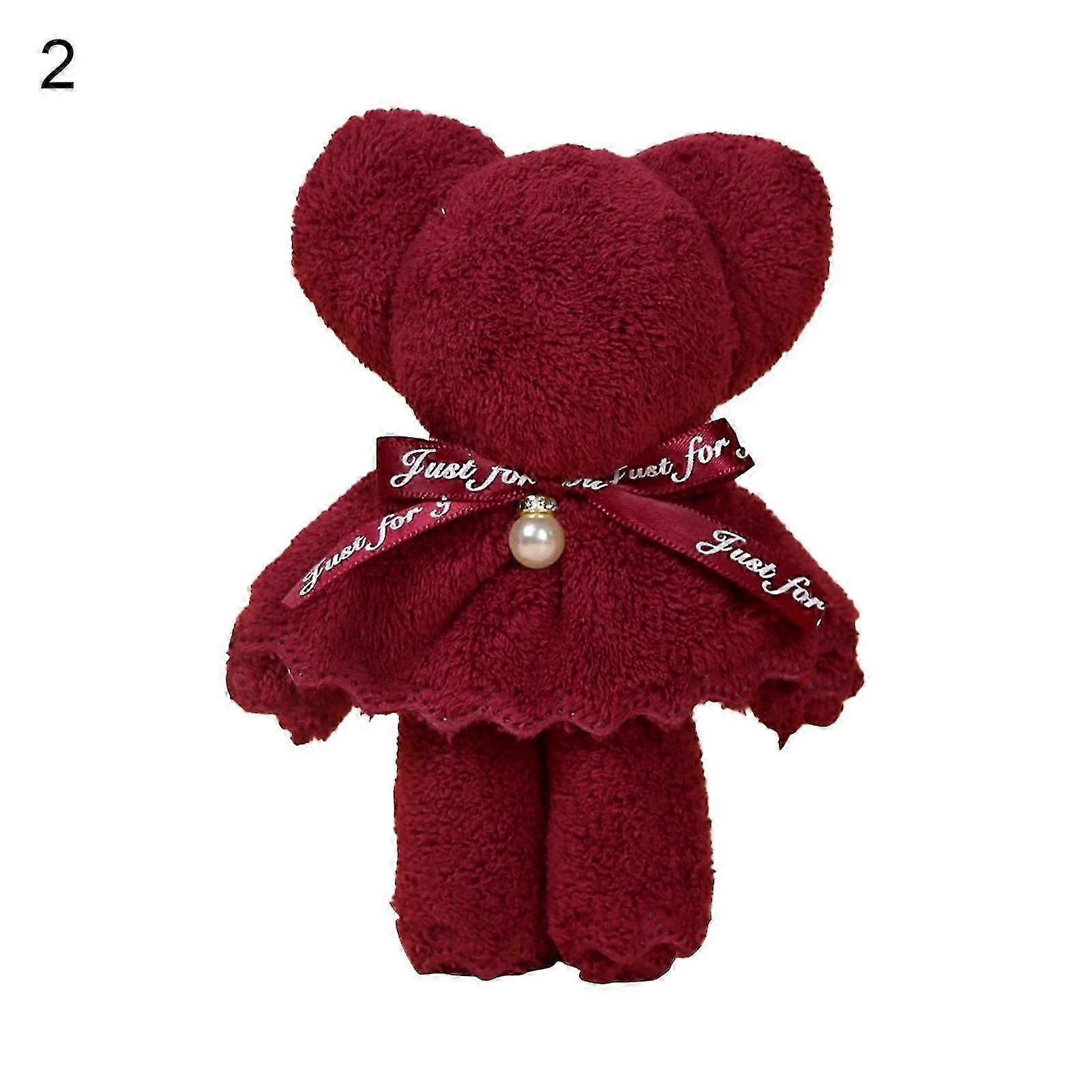 Exquisite Bear Hand Towel Coral