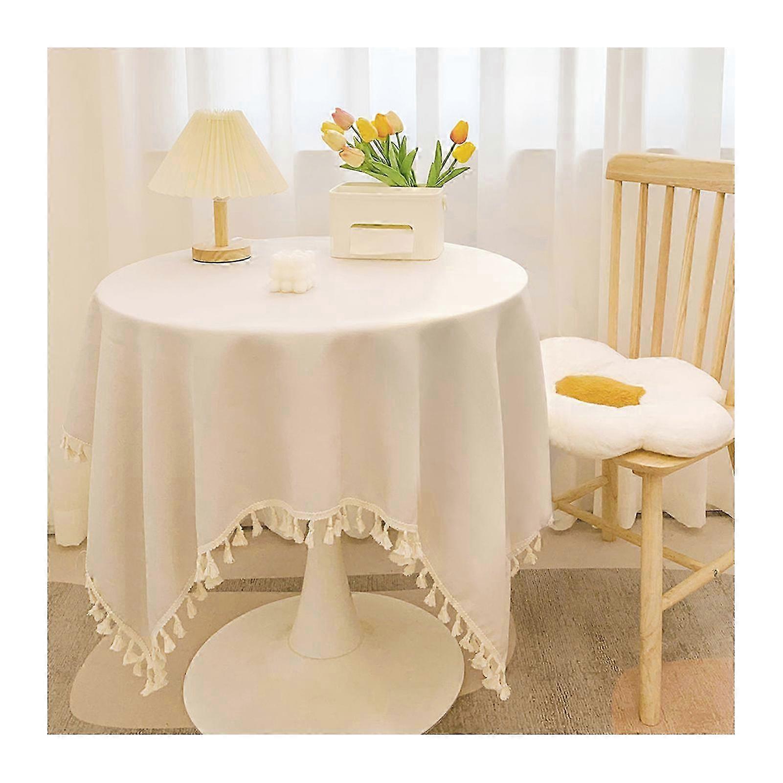 Polyester Tassel Tablecloth Elegant Fit