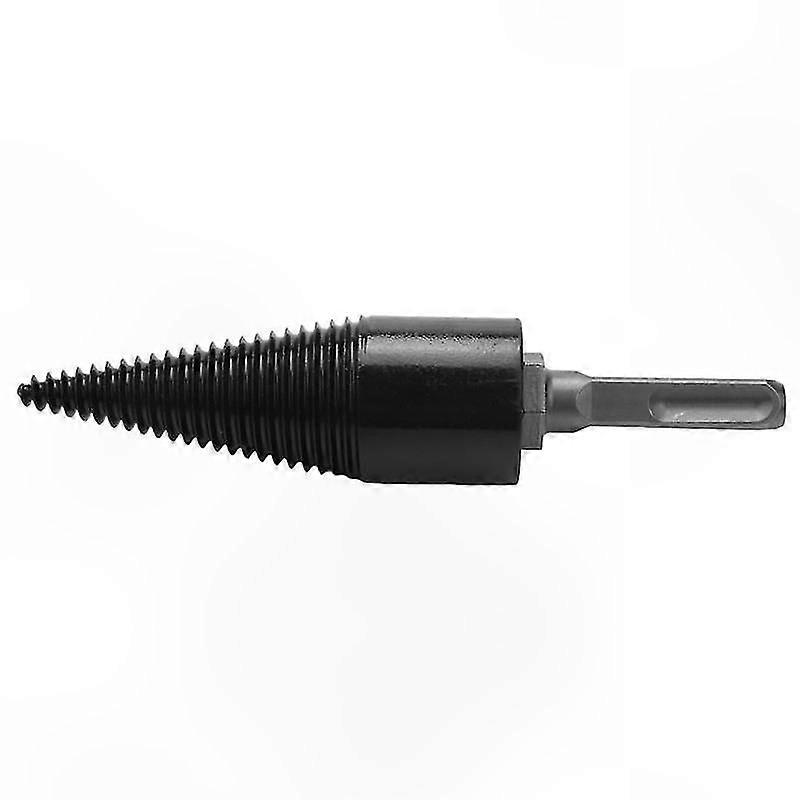 Adjustable Log Splitting Drill Attachment for Woodworking Projects