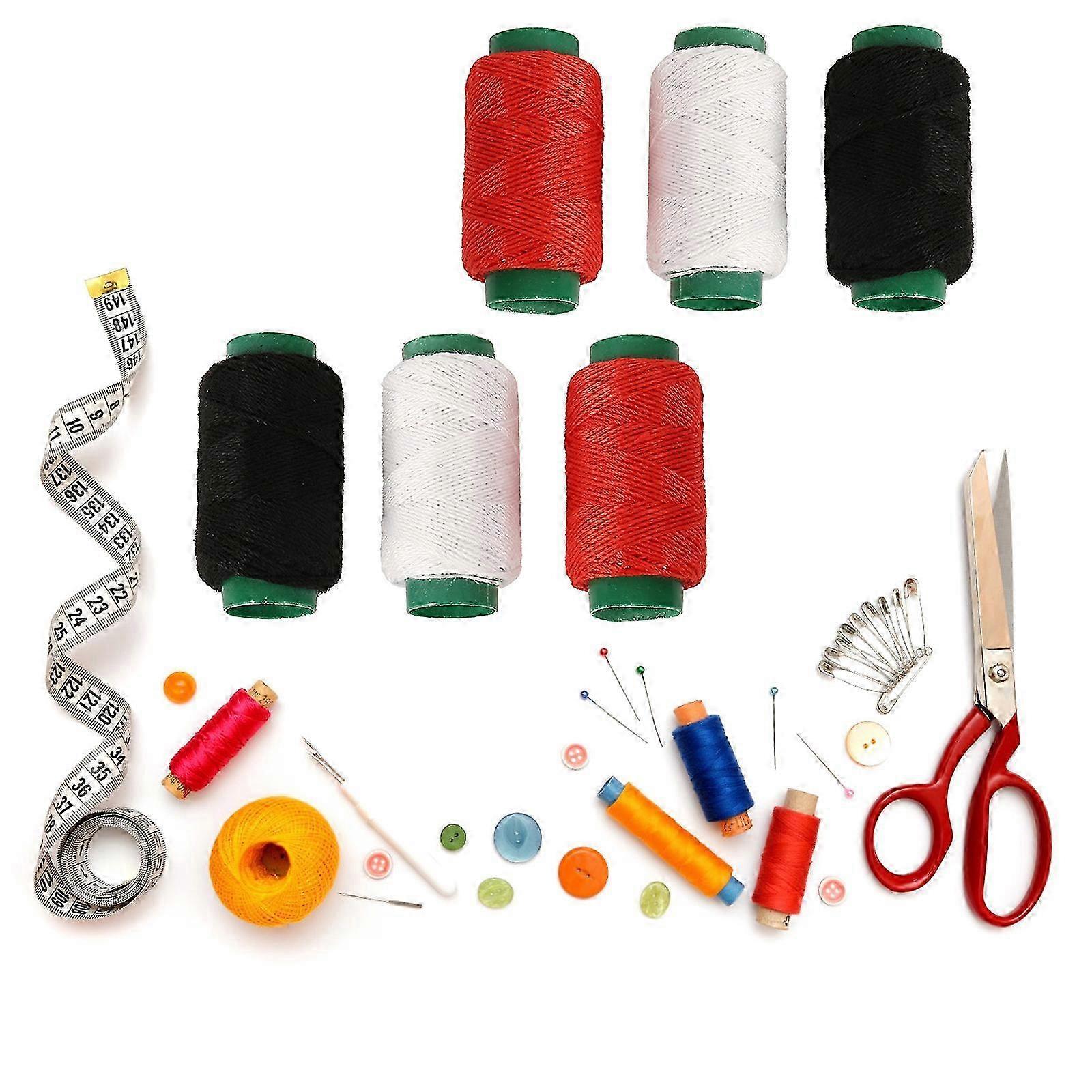 3/6 Spools of Hand Sewing Thread Polyester Thread Embroidery Thread compatible with Hand Stitching Sewing Machine Needlework Craft A