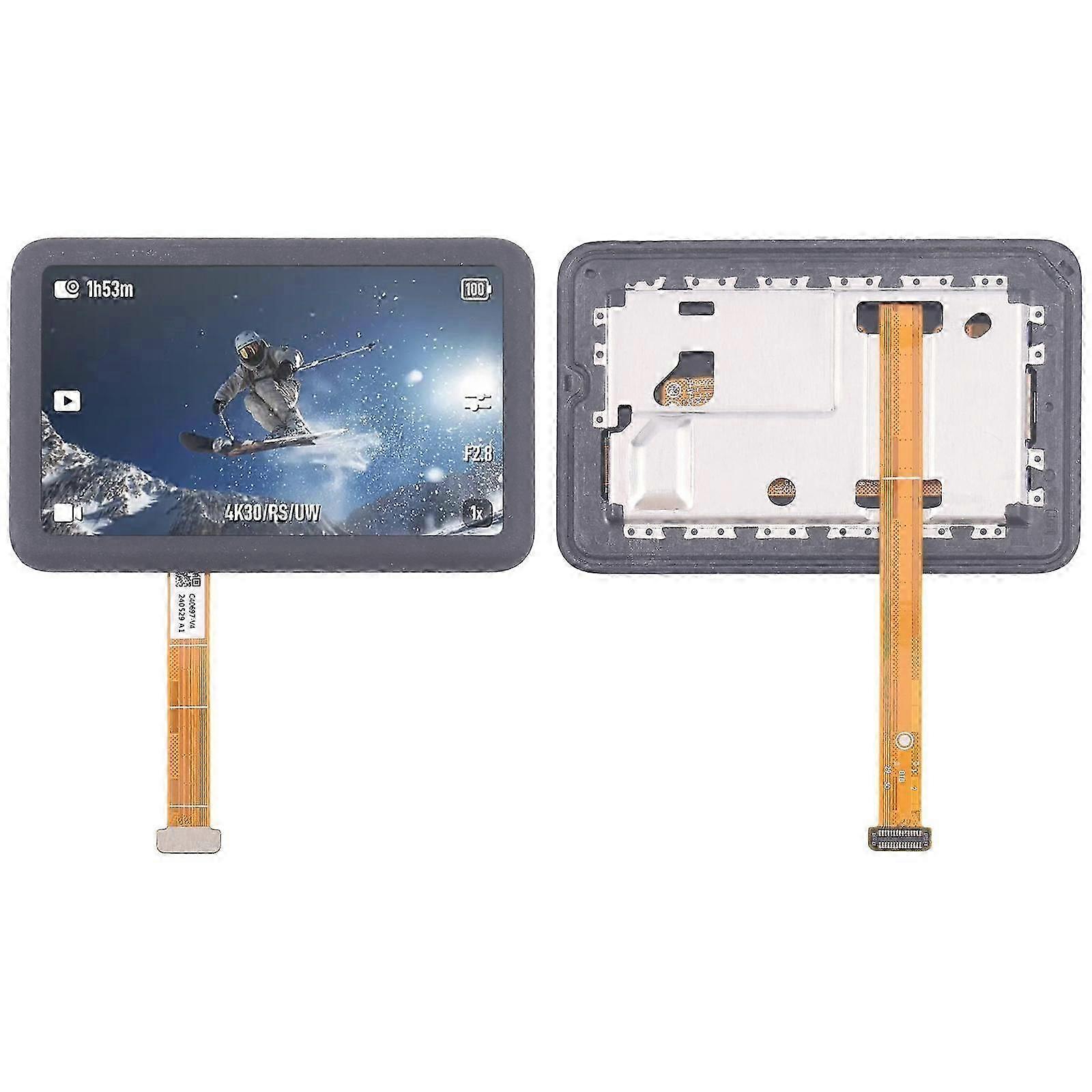 Compatible Rear Main LCD Screen Digitizer Full Assembly with Frame, Fits DJI Osmo Action 6