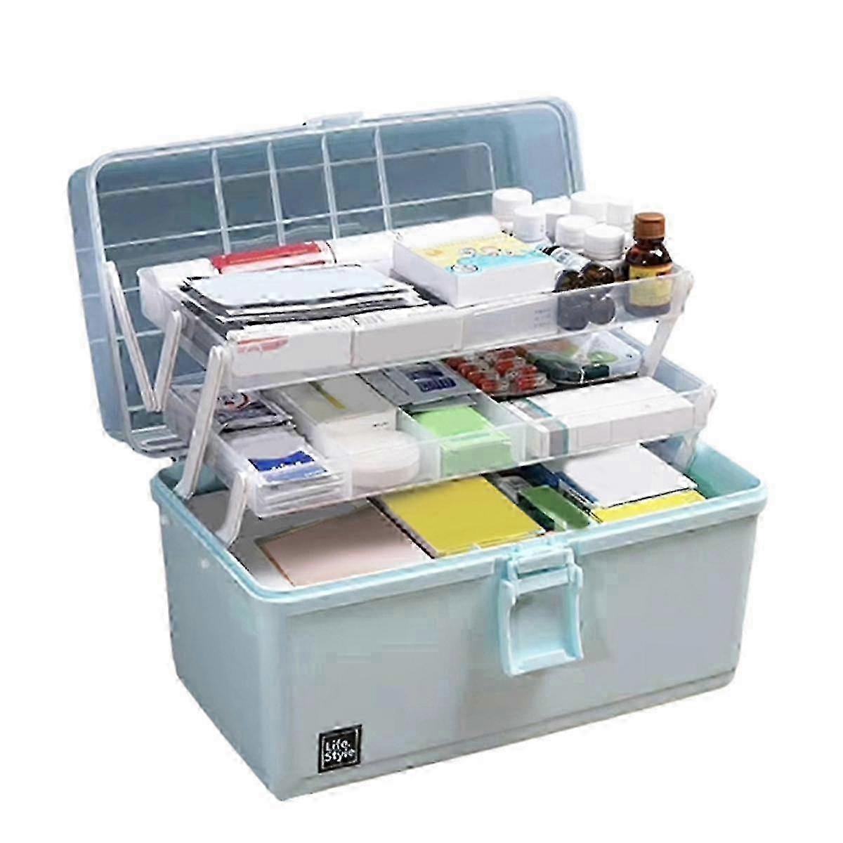 Multi-Level Portable Medicine Storage Box