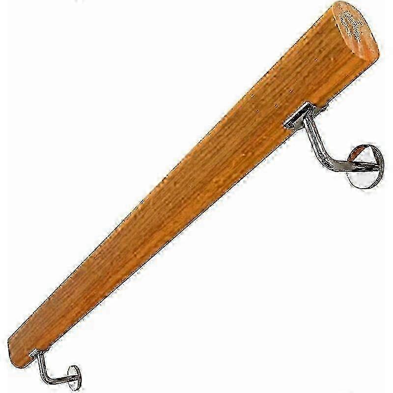 Sturdy Wood Handrail 30cm Mounting