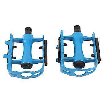 2 x aluminiumslegering cykelpedaler cykelpedaler mountainbike platformpedaler (blå)YMQX)