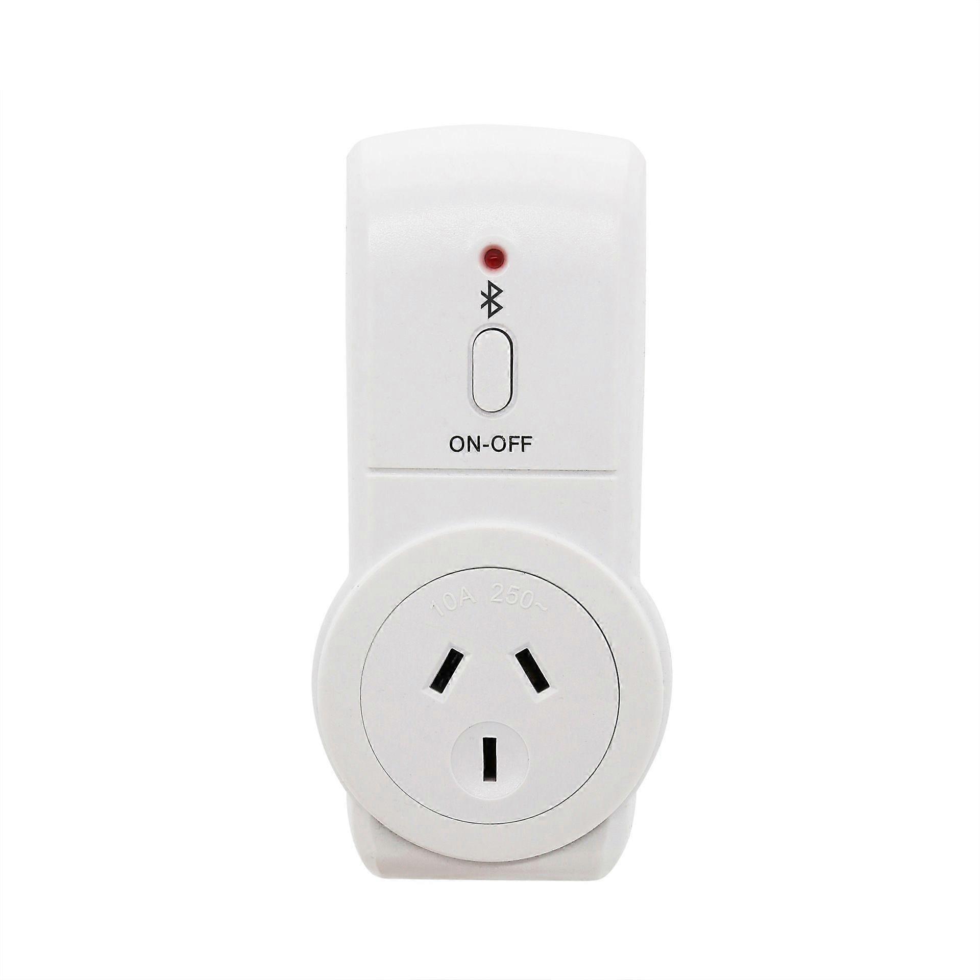 AU Plug Bluetooth Wireless Remote Control Socket, 10A Single Outlet, White Home Switch