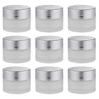Transparent Glass Jar for Storage 9Pcs Portable Cosmetic Cream Dispenser