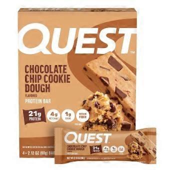 Quest Protein Bar Pack, Chocolate Chip Cookie Dough, 4 Ea