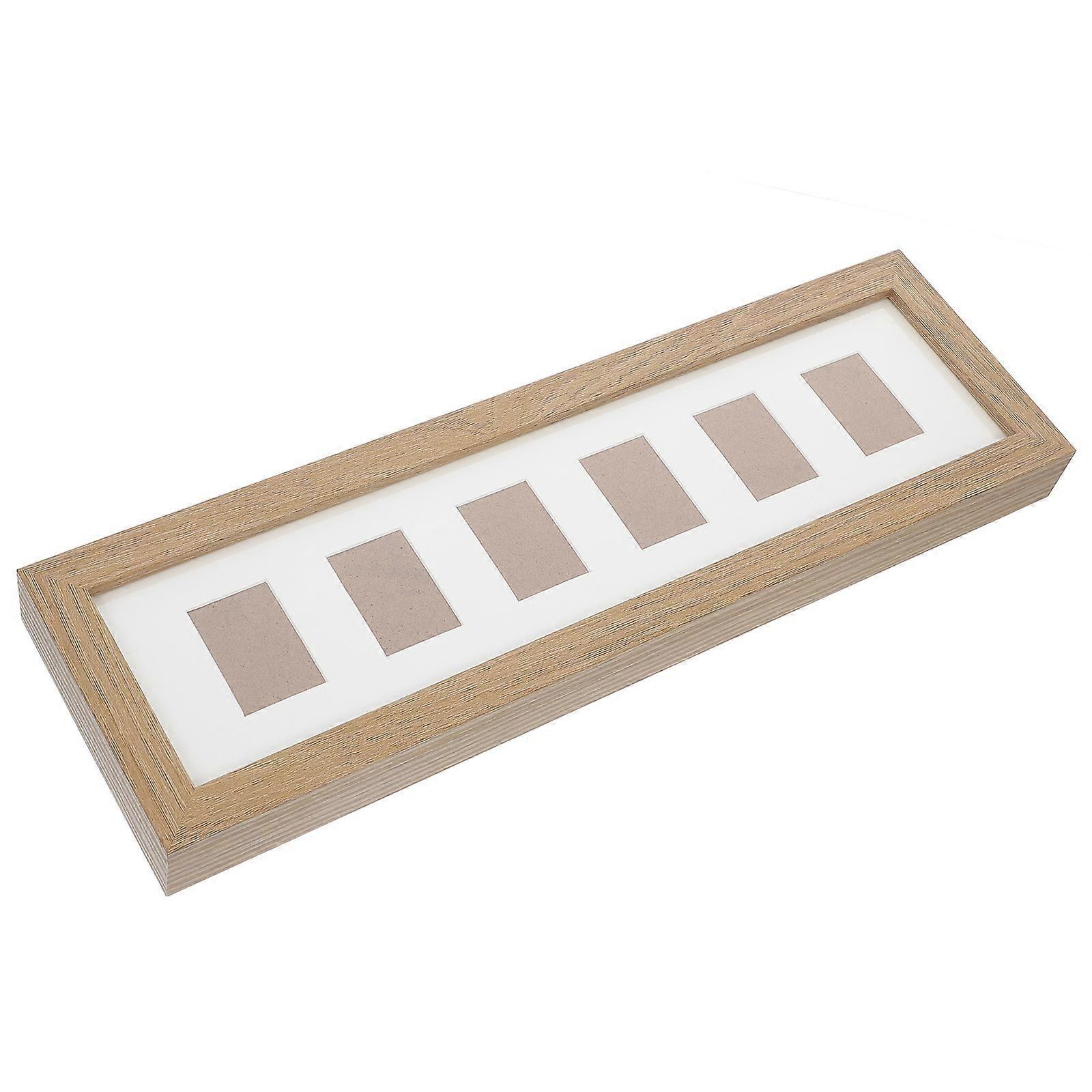Rustic Wooden Wall Mounted Photo Frame 3 Pcs