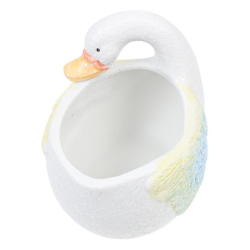 11X8.5cmポット&プランターセラミック植木鉢漫画白鳥デザイン植木鉢多肉植物