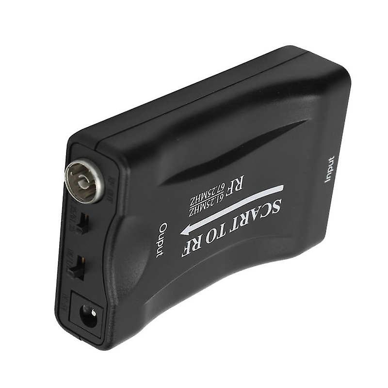 Video Audio Converter Scart To Rf Converter Video Adapter Rf 61.25mhz/ 67.25mhz Output Converter With Usb Cable Scart Converter