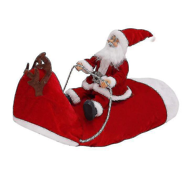 Dog Santa Claus Riding Christmas Costume
