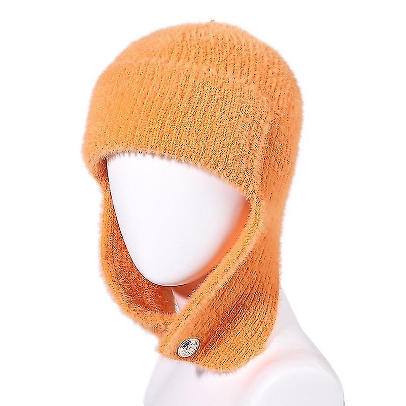 2022ロングコットンスカーフ統合防風暖かい高品質厚みニット帽子ブラックレディース冬のアウトドアファッション