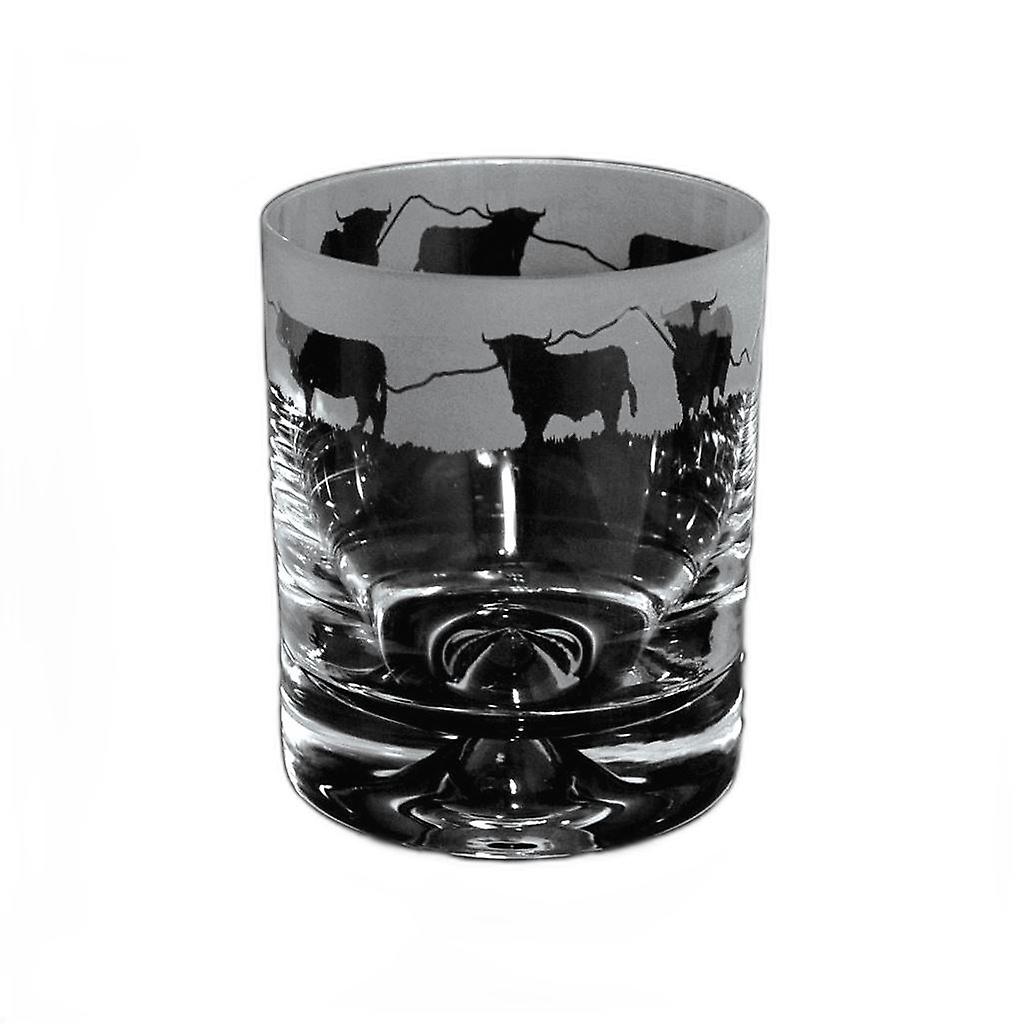 Highland Cow Crystal Whisky Tumbler 30cl by Animo Glass