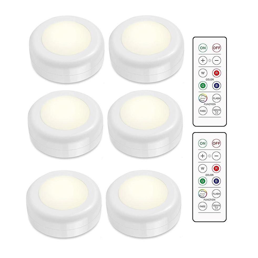 Ensemble de projecteurs LED INF 6 lumières élégantes avec 2 télécommandes pratiques