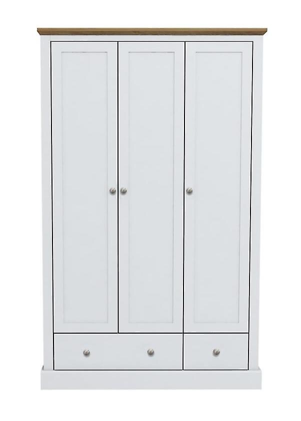 Kent 3 Door 2 Drawer Wardrobe White