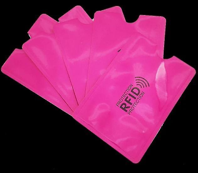 وردة حمراء 10 قطع مكافحة Rfid حجب قارئ غطاء حامل بطاقة حماية القضية المصرفية