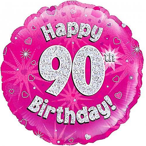 Oaktree 18 Inch Circle Happy 90th Birthday Foil Balloon