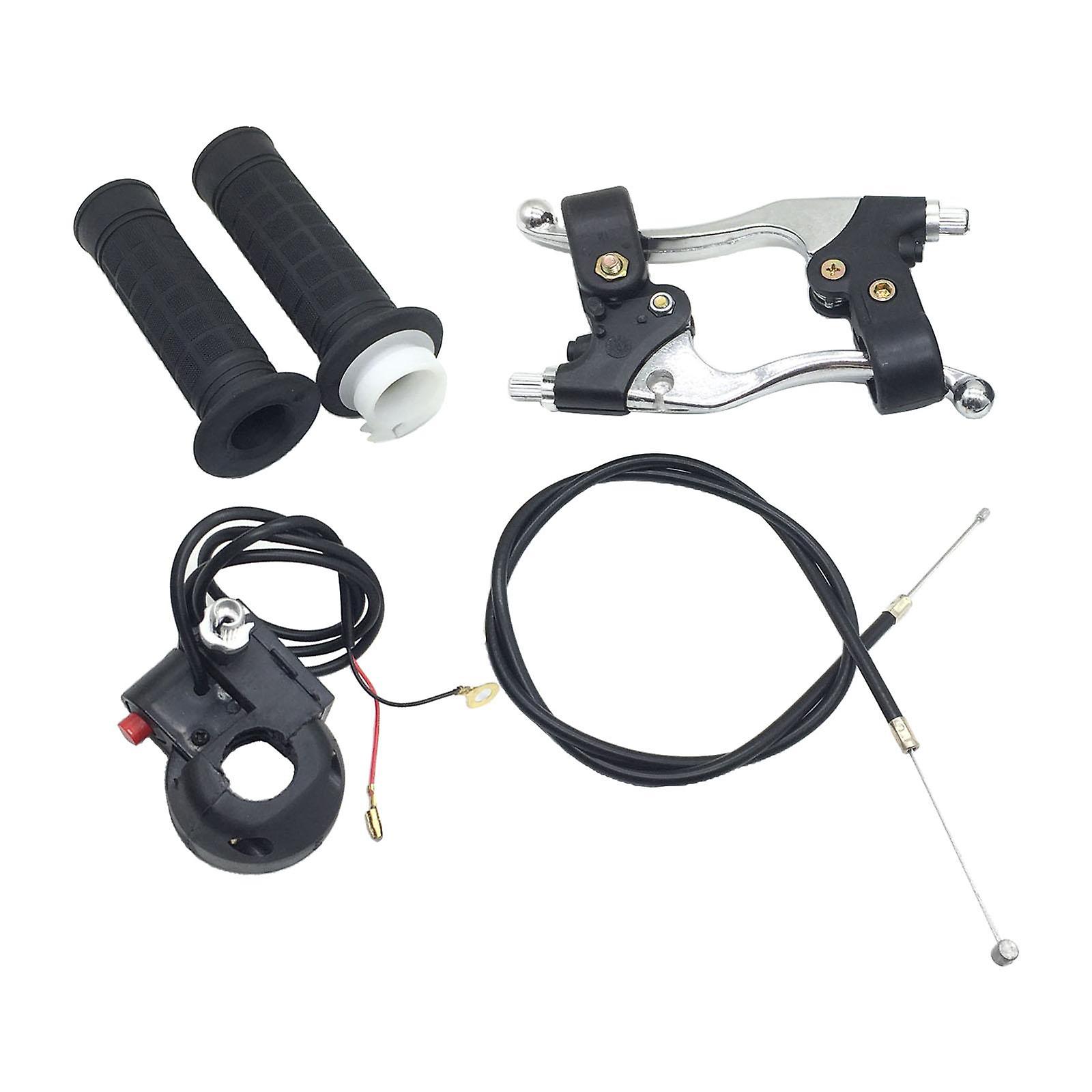 47/49cc Mini Motor Handle Grips Kill Switch Throttle Cable Brake Levers Set