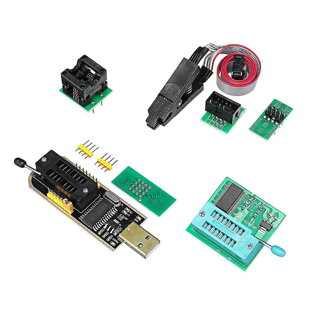 For EEPROM BIOS Programmer CH341A + SOIC8 Clip + 1.8V Adapter+SOIC8 Adapter