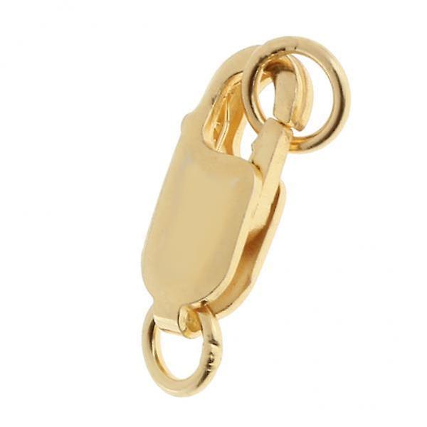 2x925 Lobster Claw Clasps with Loop for Keychain Jewelry Finding Gold